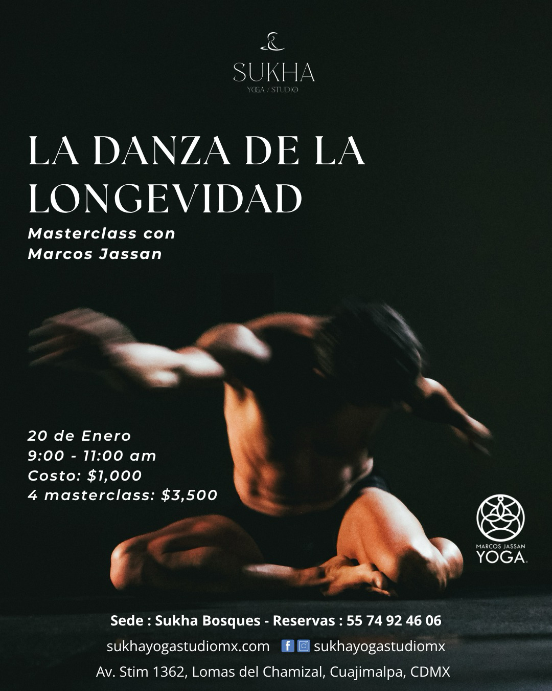 Masterclass La Danza de la Longevidad con Marcos Jassan, 20 de enero, Sukha Bosques